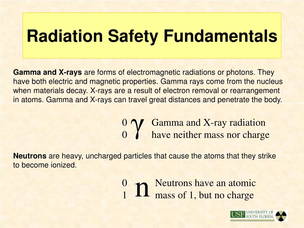 radiation safety fundamentals