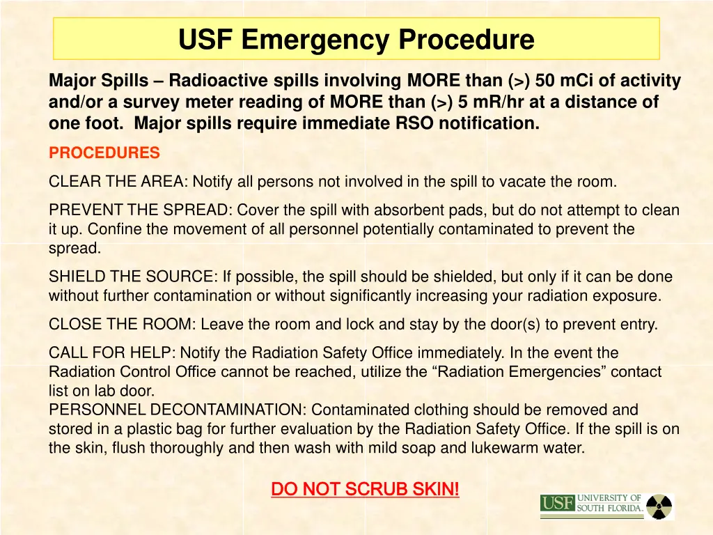 usf emergency procedure 1
