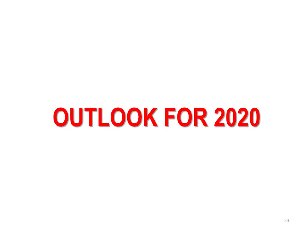 outlook for 2020