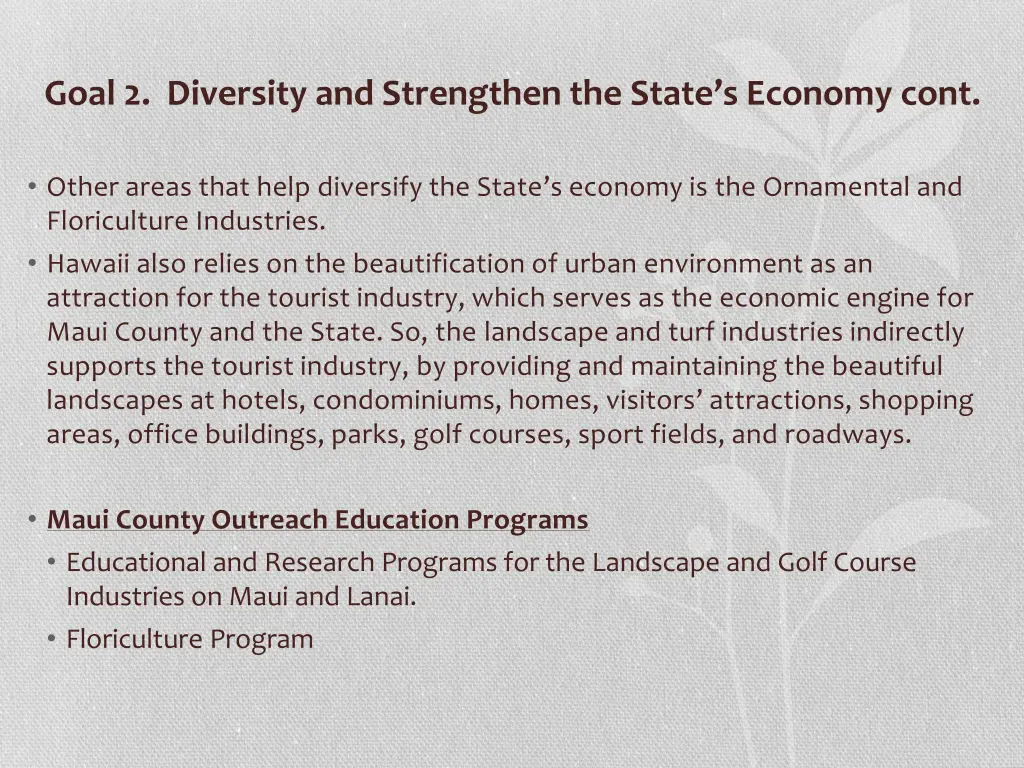 goal 2 diversity and strengthen the state 7