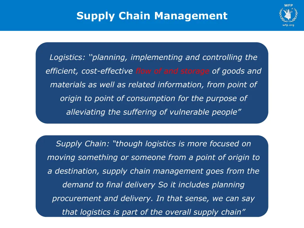 supply chain management