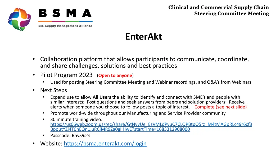 clinical and commercial supply chain steering 12