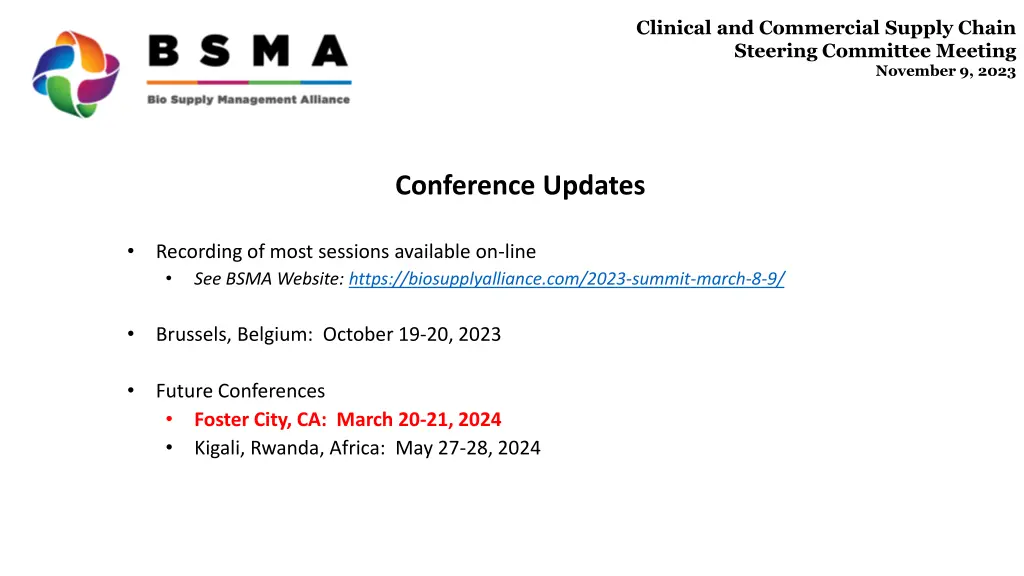 clinical and commercial supply chain steering 2