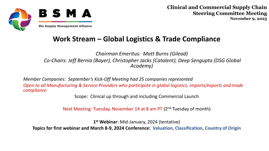 clinical and commercial supply chain steering 6