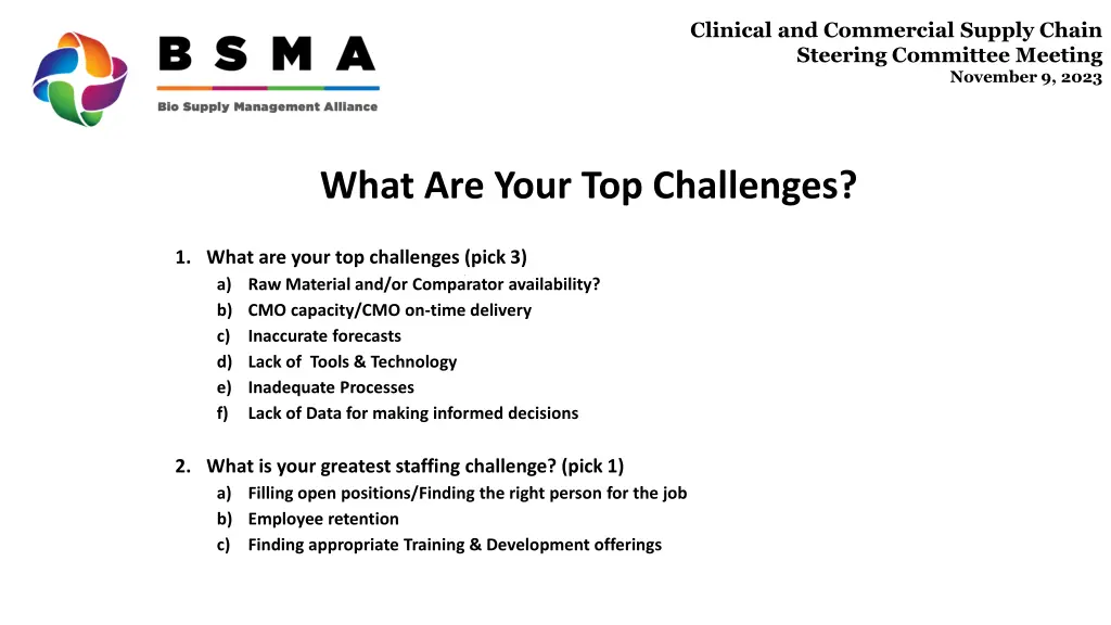 clinical and commercial supply chain steering 7
