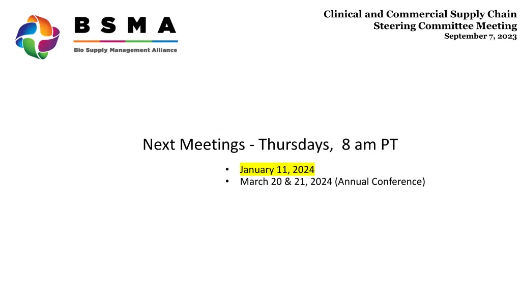 clinical and commercial supply chain steering 8