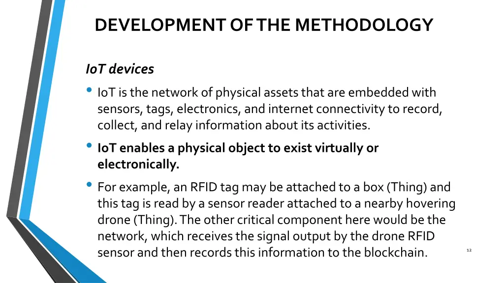 development of the methodology
