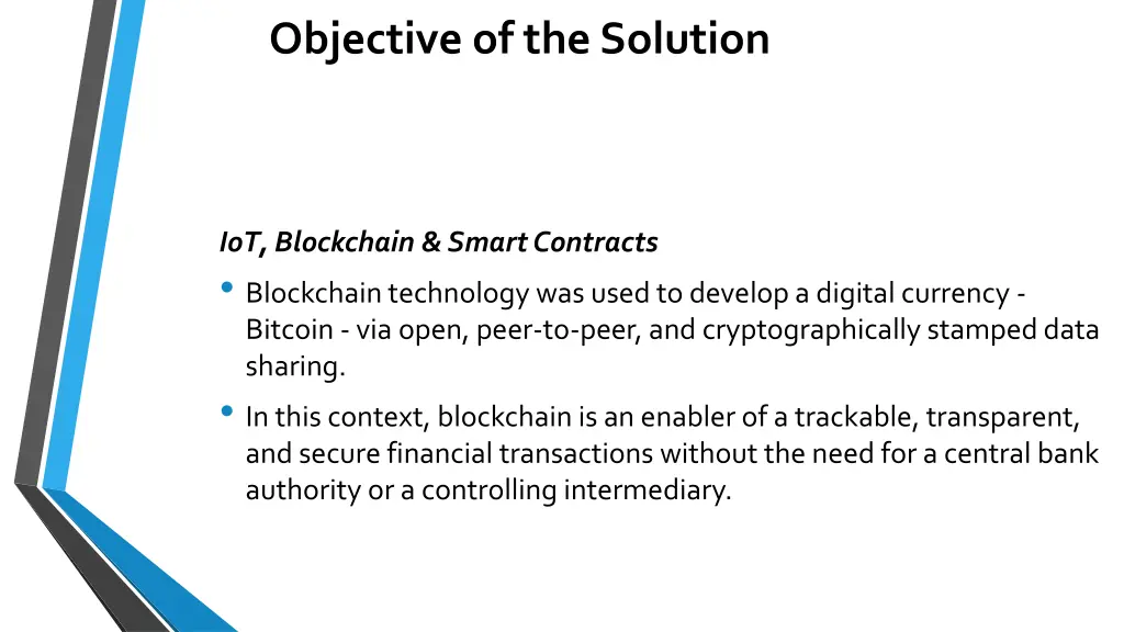 objective of the solution 1