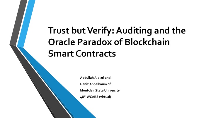 trust but verify auditing and the oracle paradox