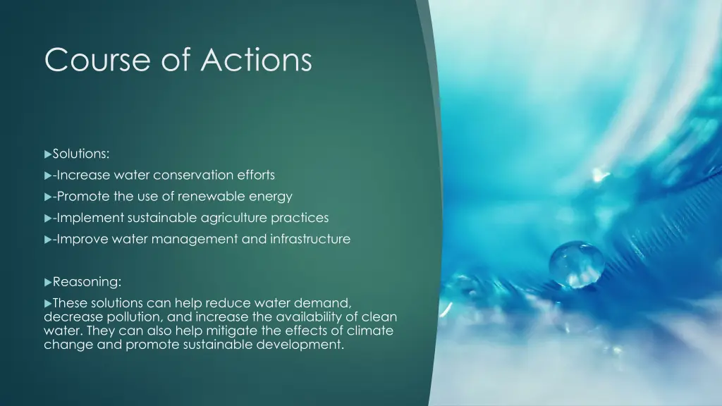 course of actions