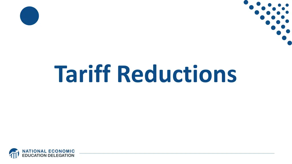 tariff reductions
