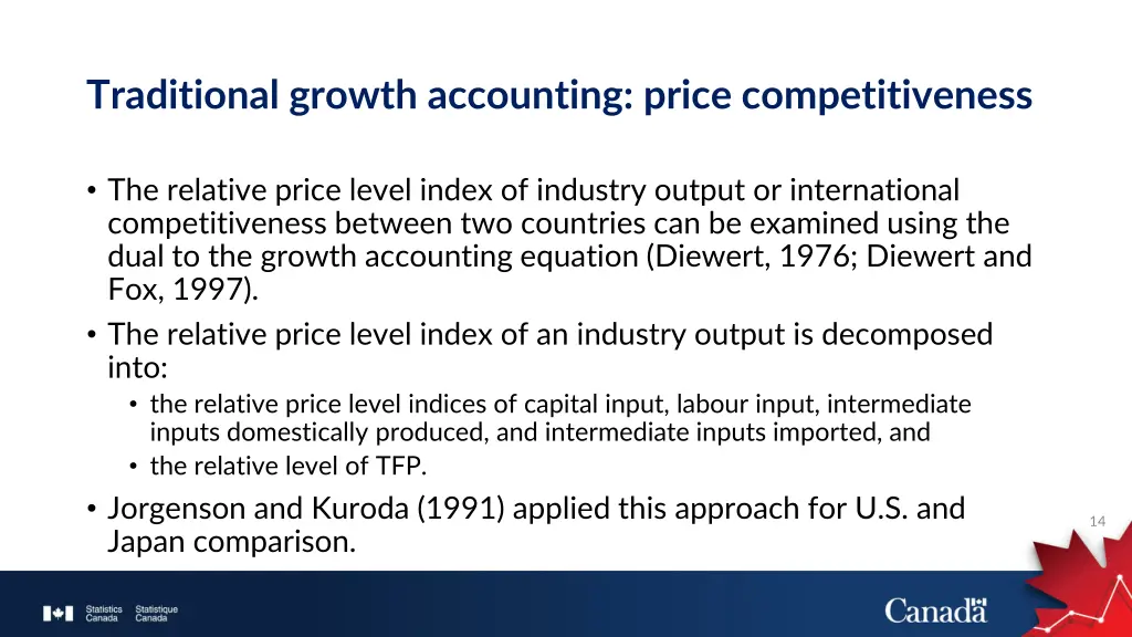 traditional growth accounting price