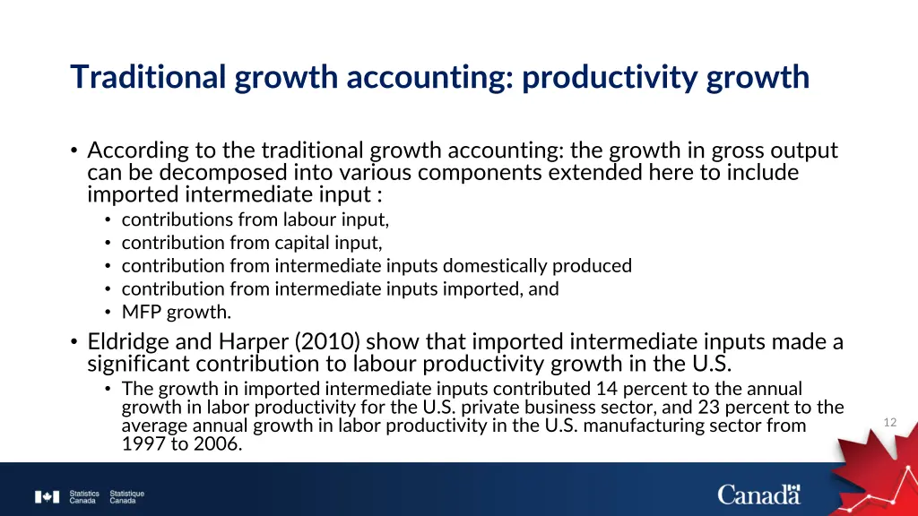 traditional growth accounting productivity growth