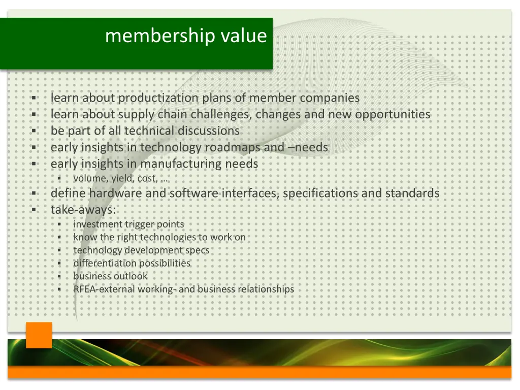membership value