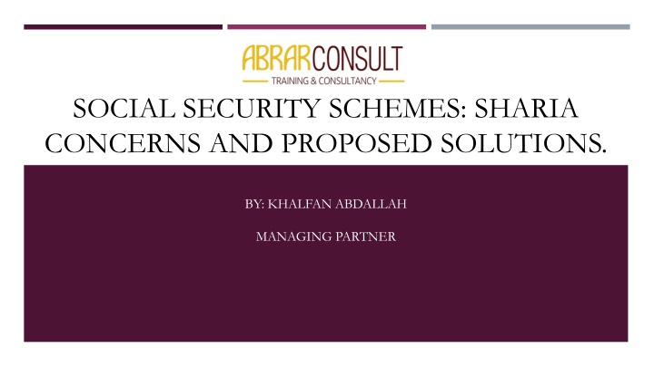 social security schemes sharia concerns