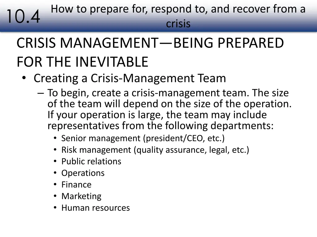 how to prepare for respond to and recover from