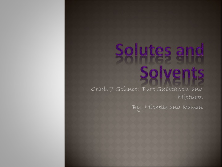 grade 7 science pure substances and