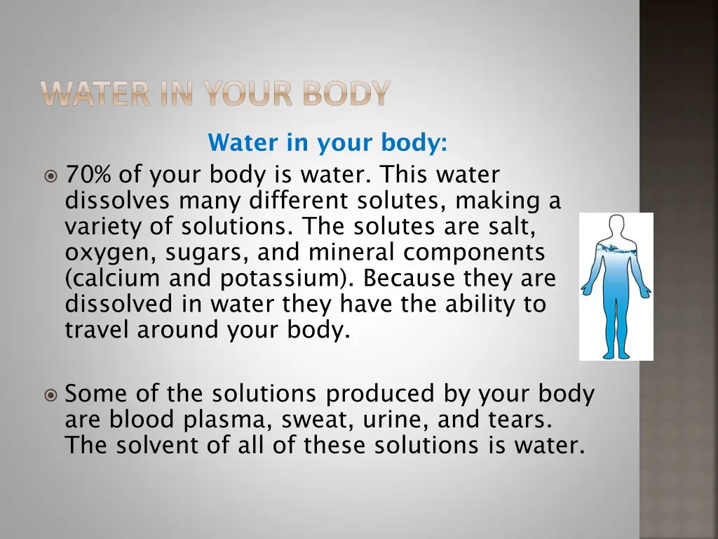 water in your body