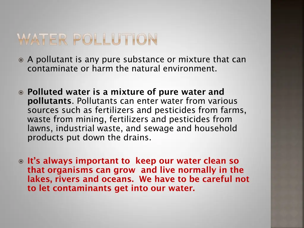 water pollution