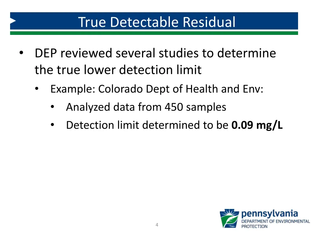 true detectable residual