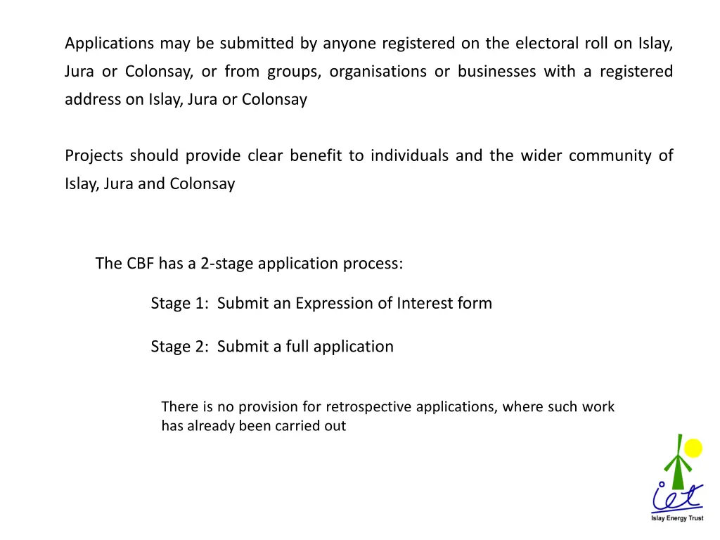 applications may be submitted by anyone