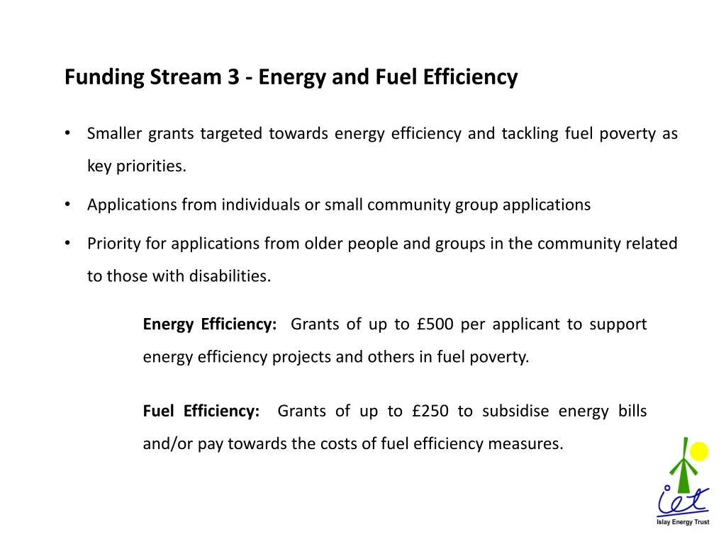 funding stream 3 energy and fuel efficiency