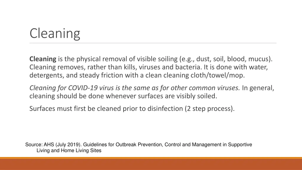 cleaning