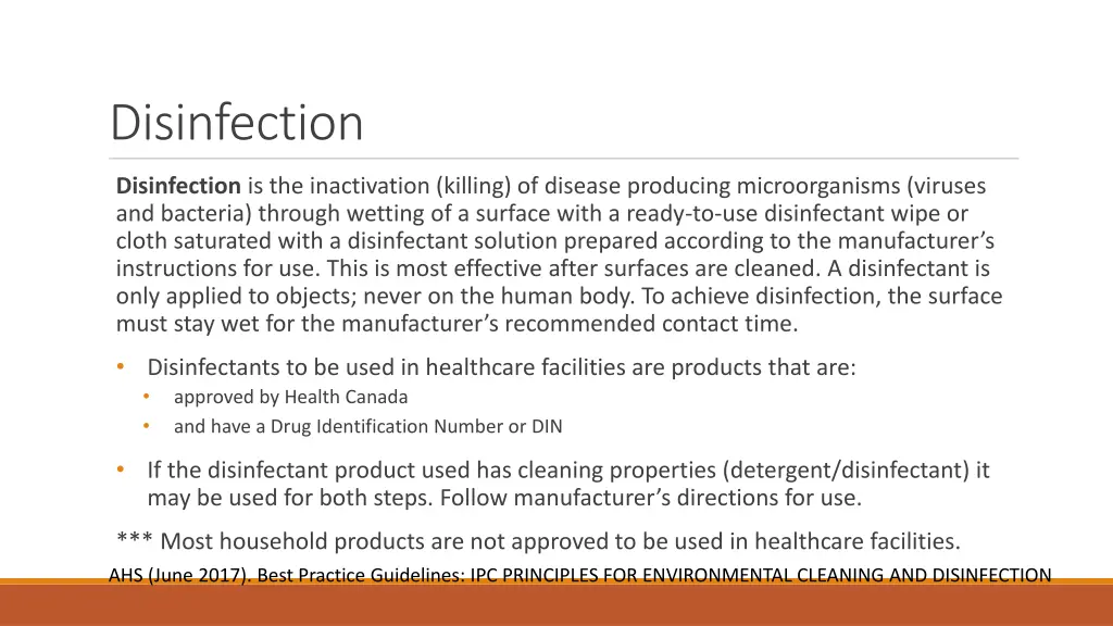 disinfection