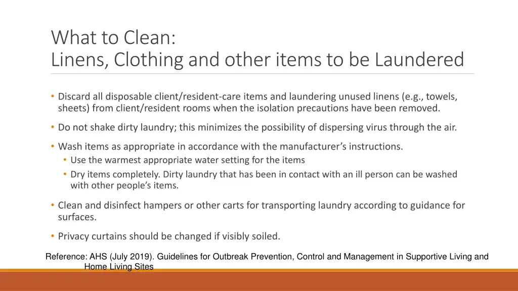 what to clean linens clothing and other items