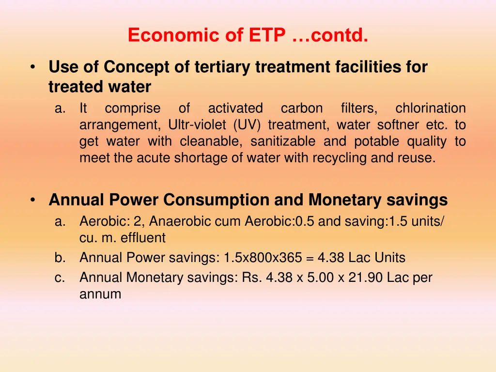 economic of etp contd