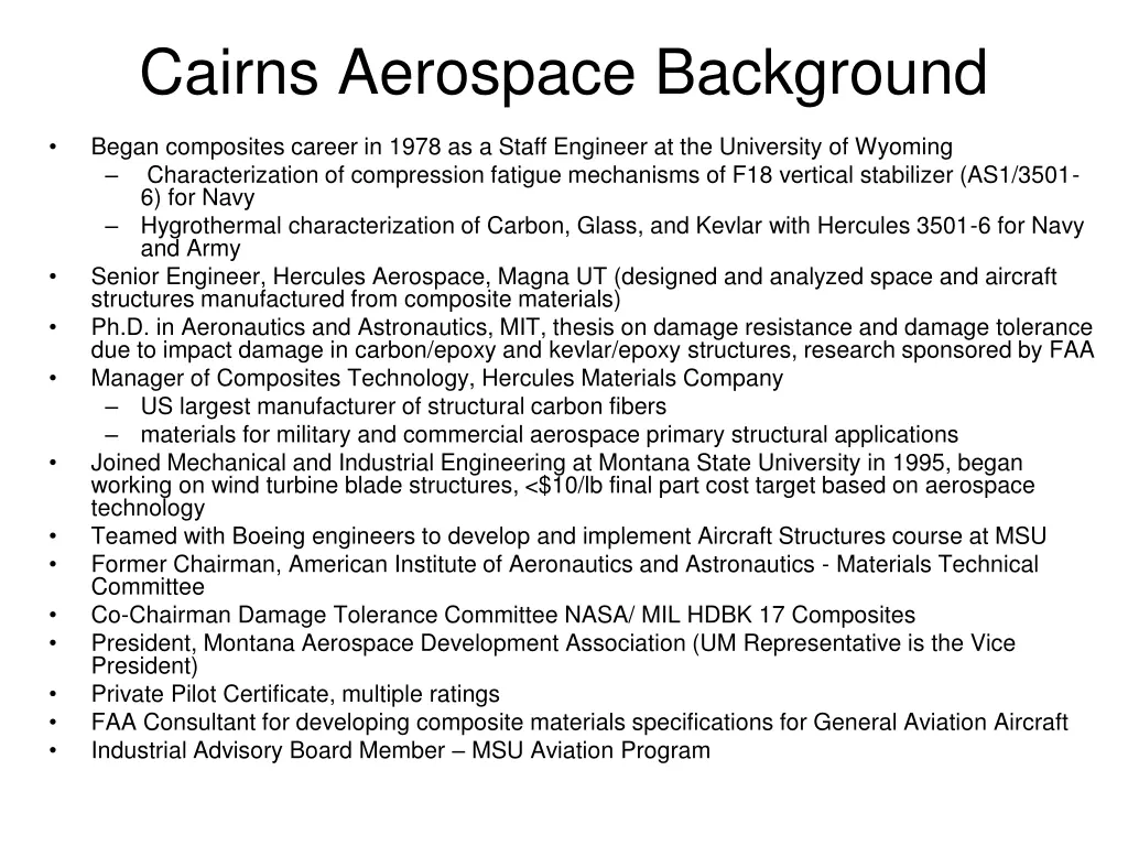cairns aerospace background