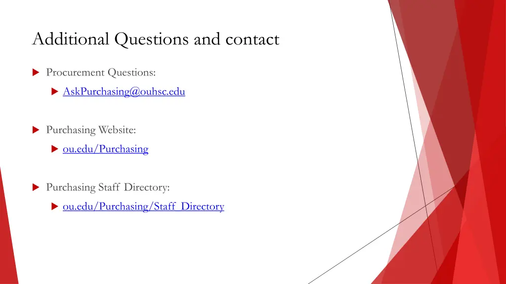 additional questions and contact