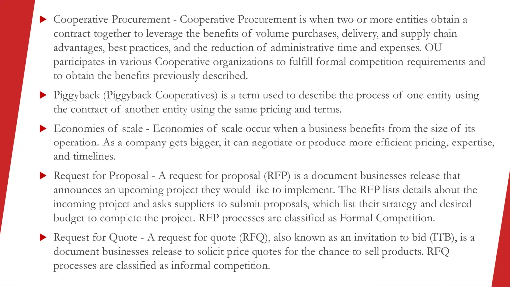 cooperative procurement cooperative procurement