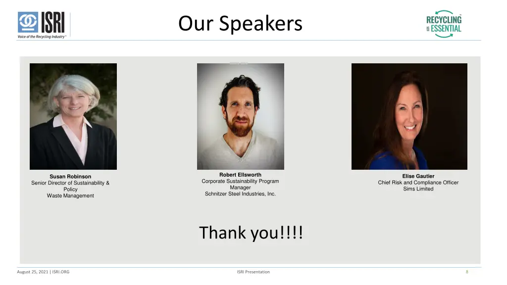 our speakers