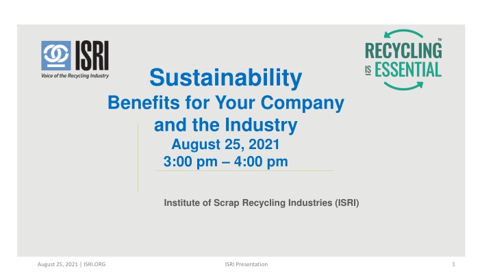 sustainability benefits for your company