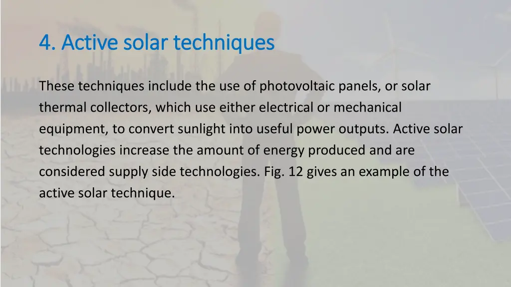 4 active solar techniques 4 active solar