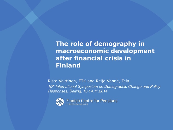 the role of demography in macroeconomic