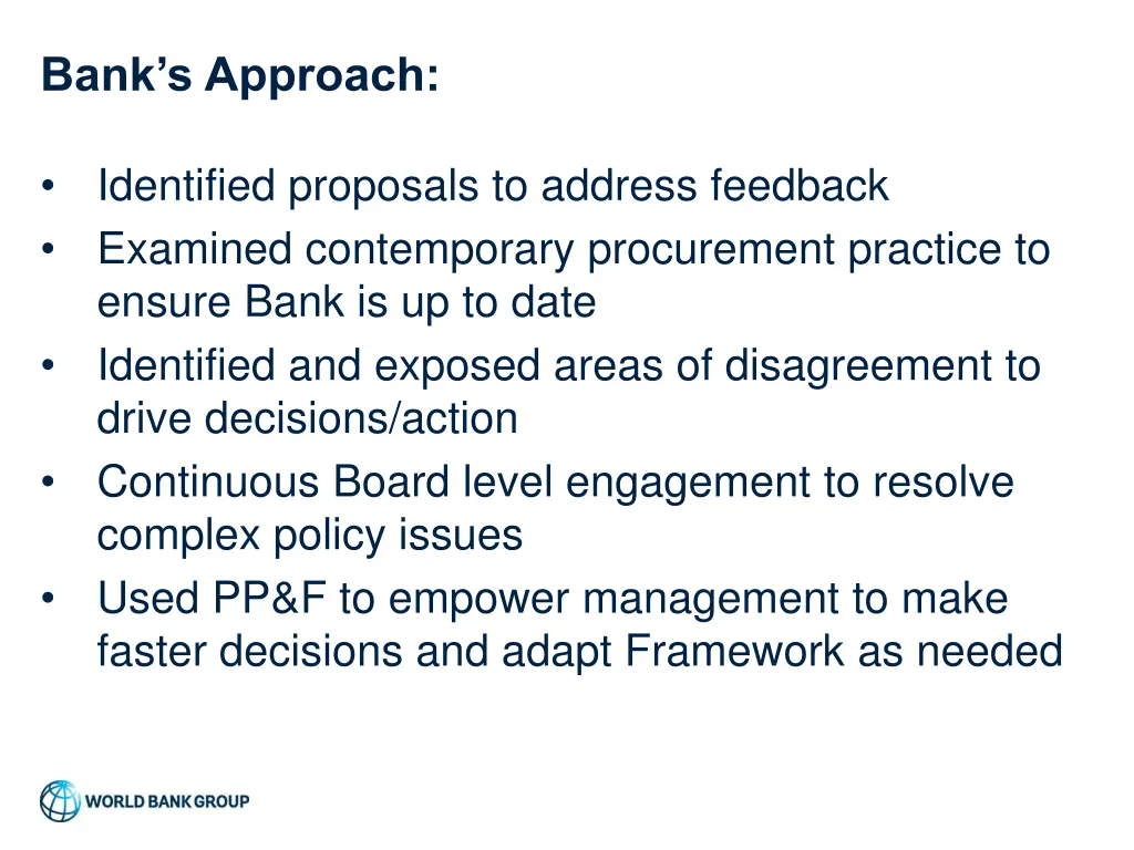 bank s approach