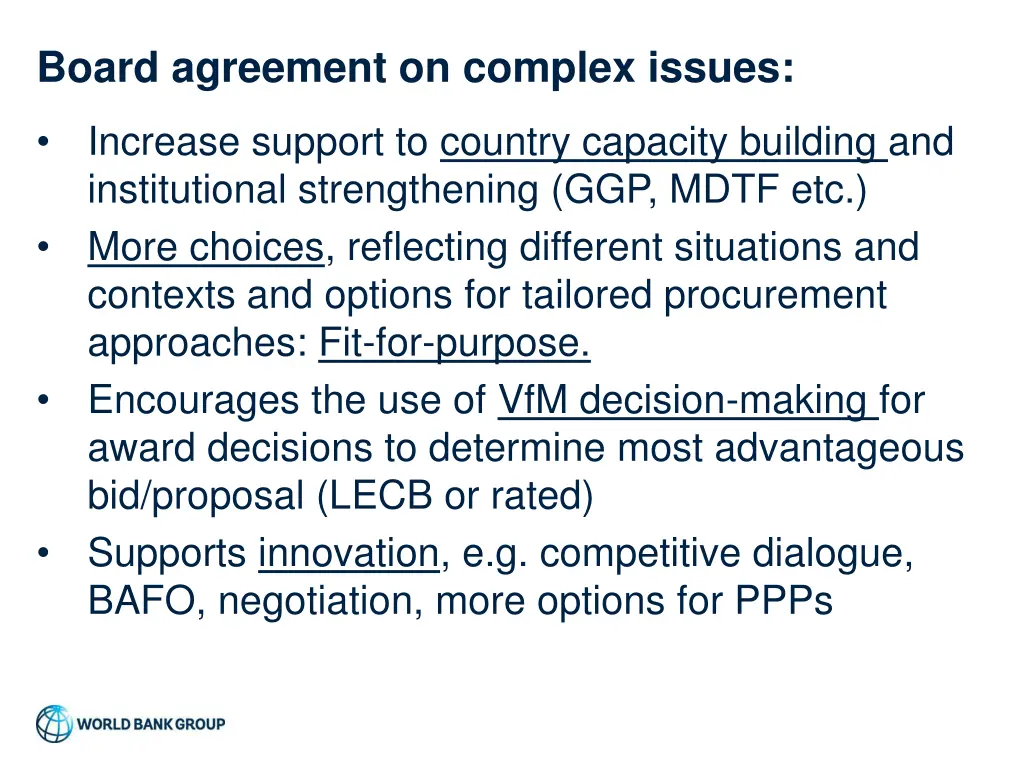board agreement on complex issues