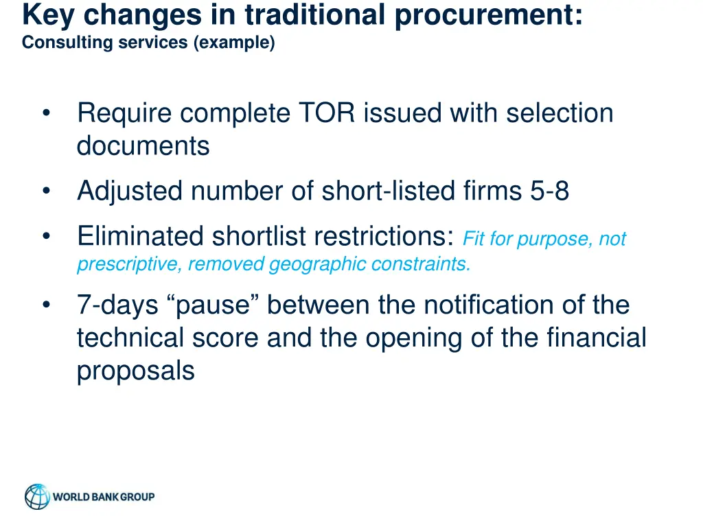 key changes in traditional procurement consulting