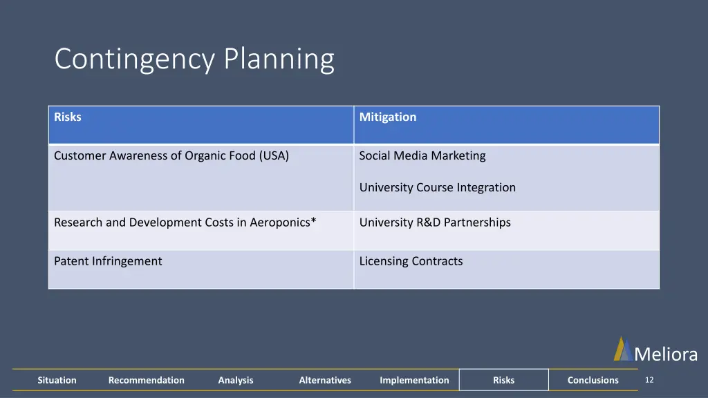 contingency planning