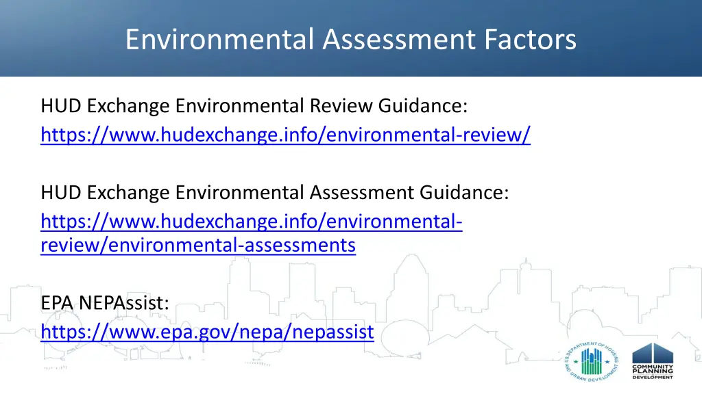 environmental assessment factors