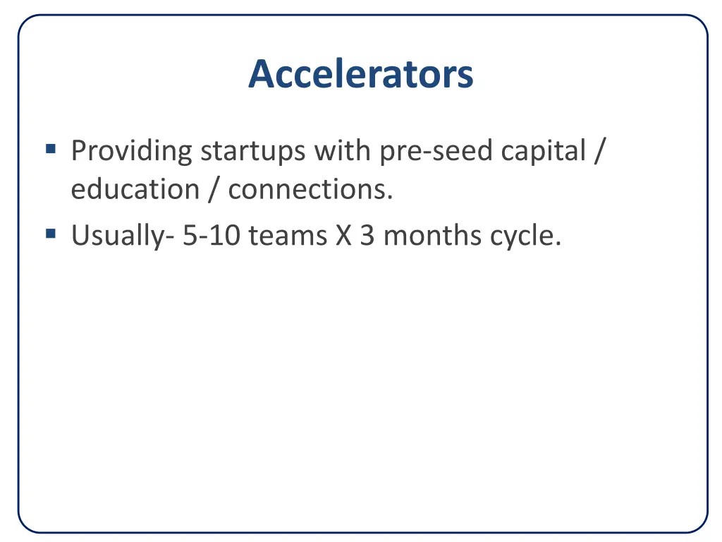 accelerators