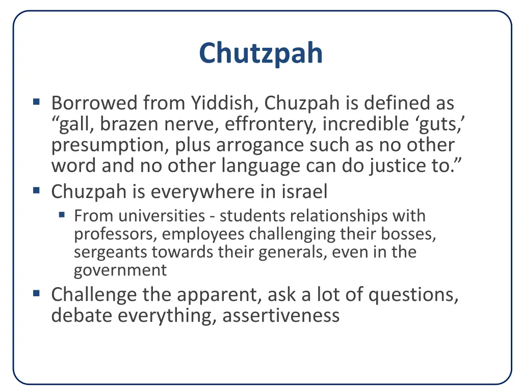 chutzpah