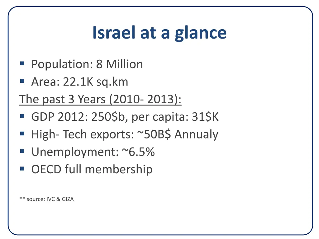 israel at a glance 1
