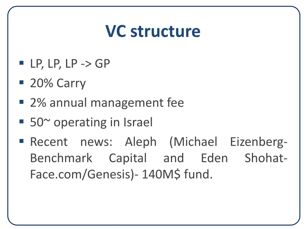 vc structure