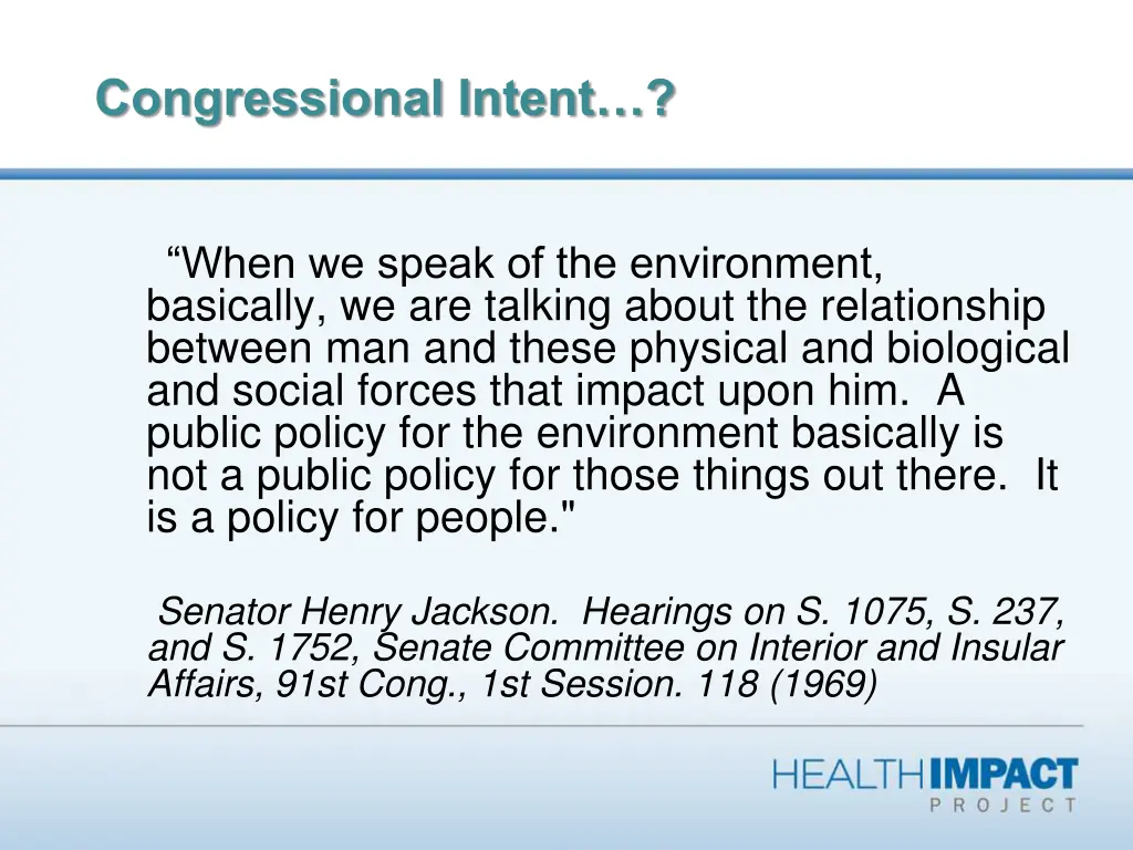 congressional intent