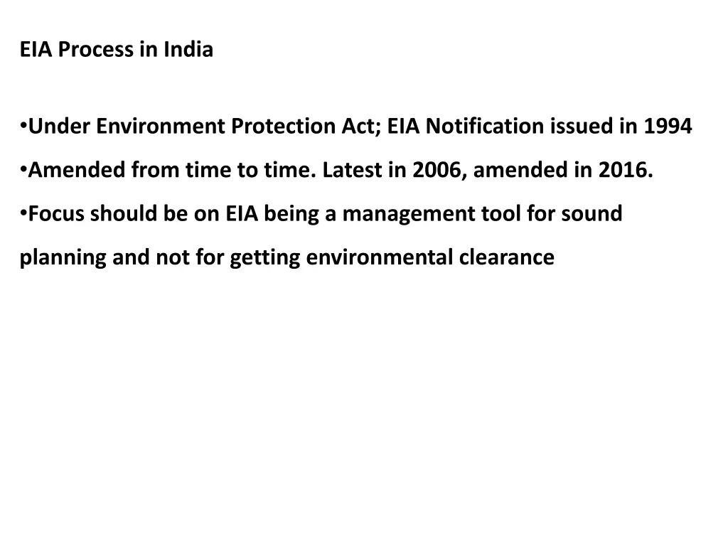 eia process in india