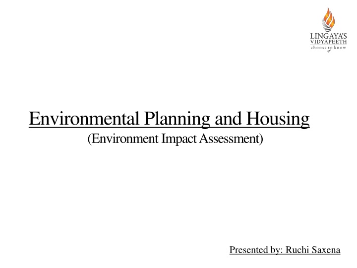 environmental planning and housing environment