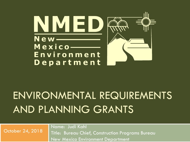 environmental requirements and planning grants